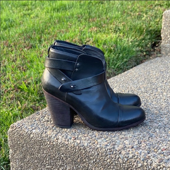 Rag & Bone Harrow Booties Leather Ankle Strap - Picture 6 of 11